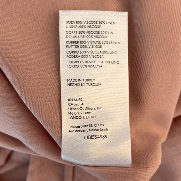 BY ANTHROPOLOGIE RUCHED ASYMMETRICAL MIDI DRESS PINK COLOR SIZE 14 NWT - Picture 12 of 13